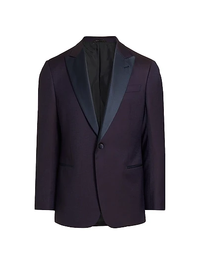Wool One-Button Dinner Jacket