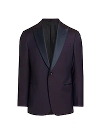 Wool One-Button Dinner Jacket