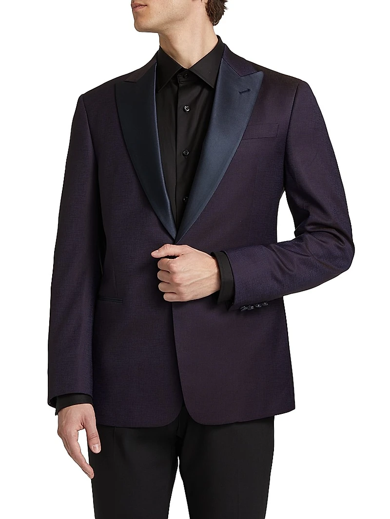 Wool One-Button Dinner Jacket