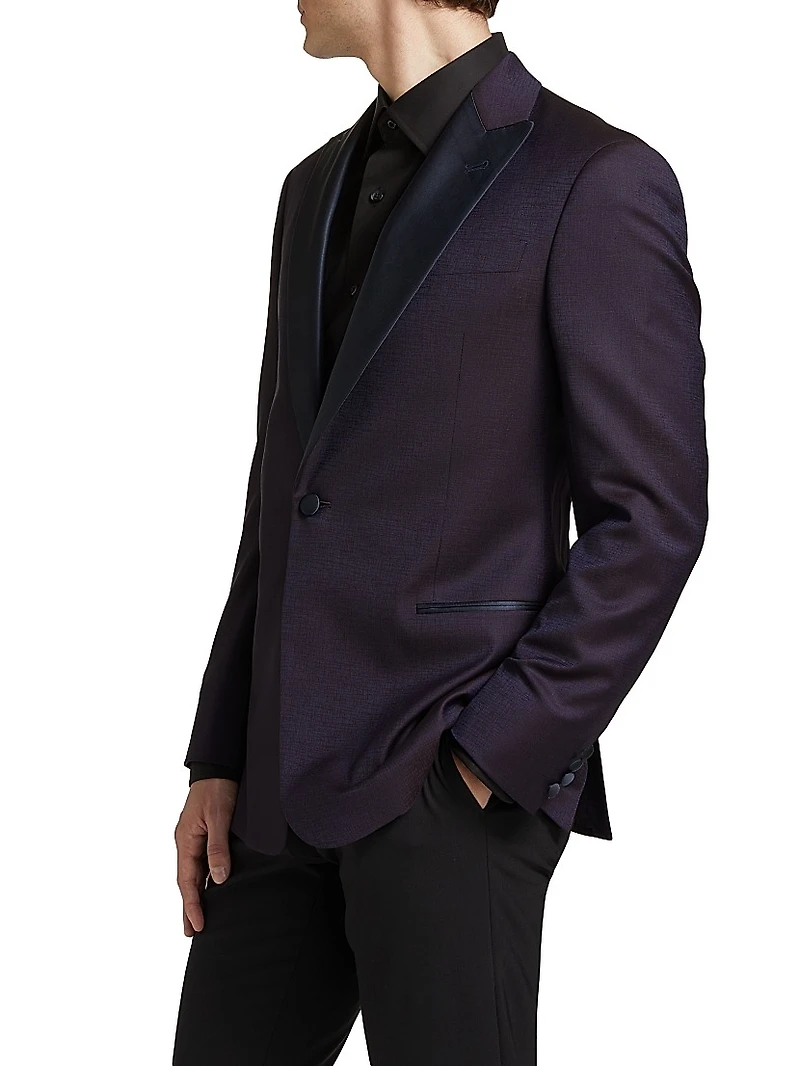 Wool One-Button Dinner Jacket