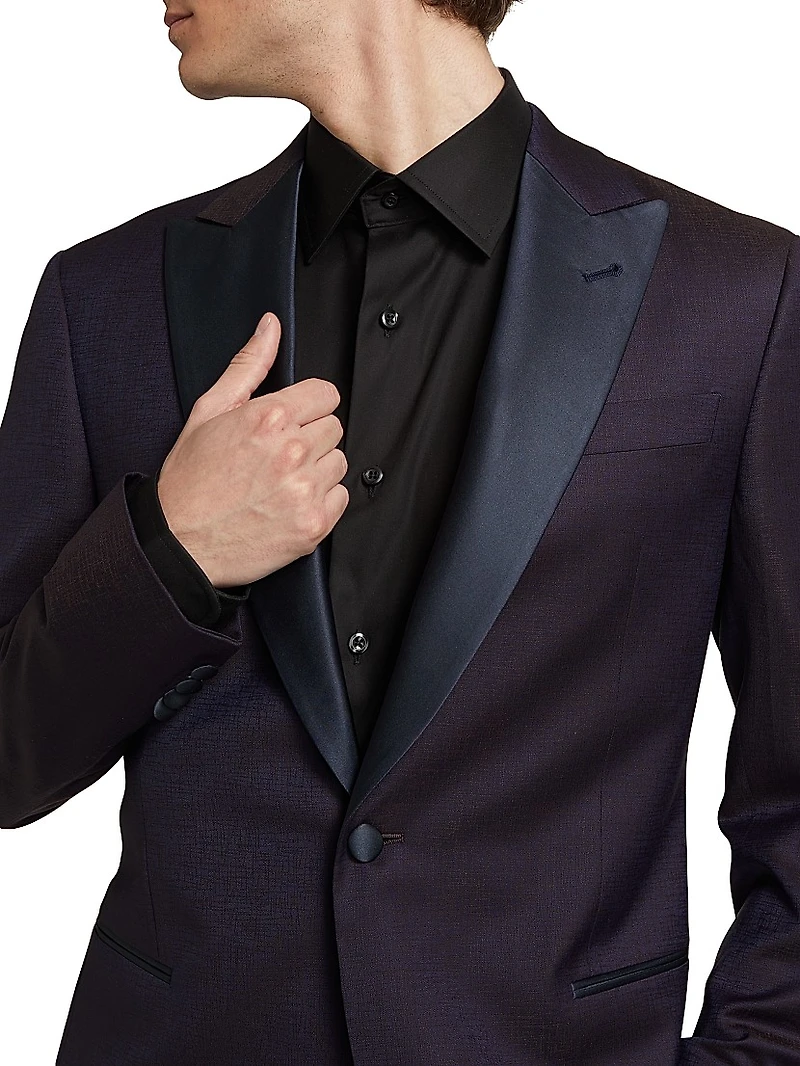 Wool One-Button Dinner Jacket