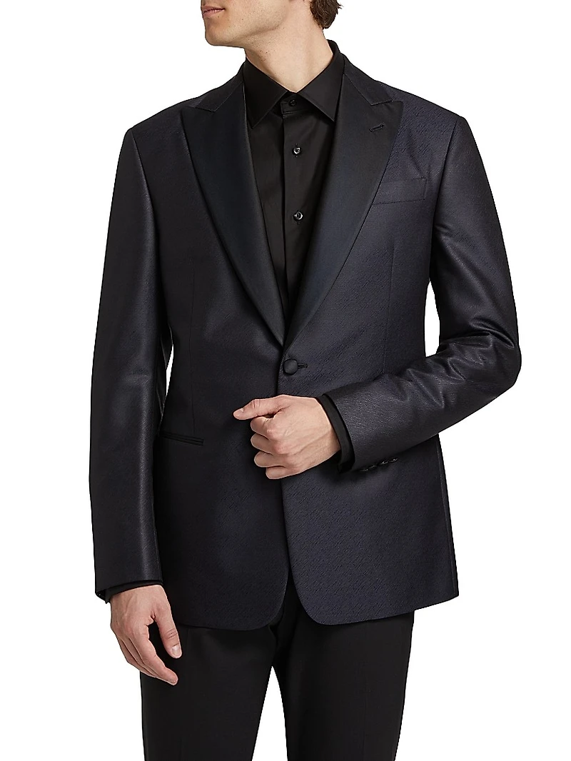 Wool-Blend One-Button Dinner Jacket