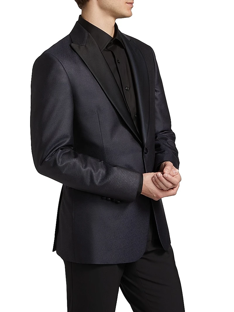 Wool-Blend One-Button Dinner Jacket