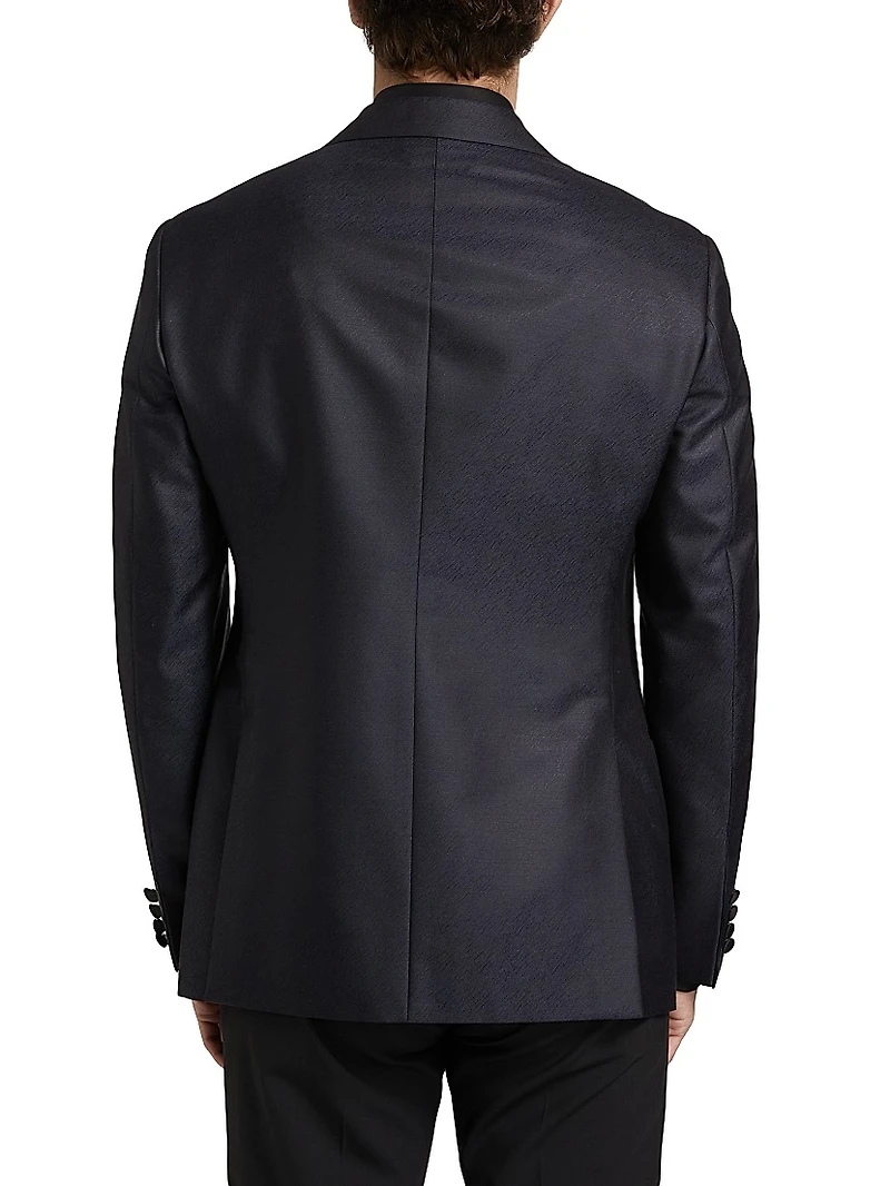 Wool-Blend One-Button Dinner Jacket