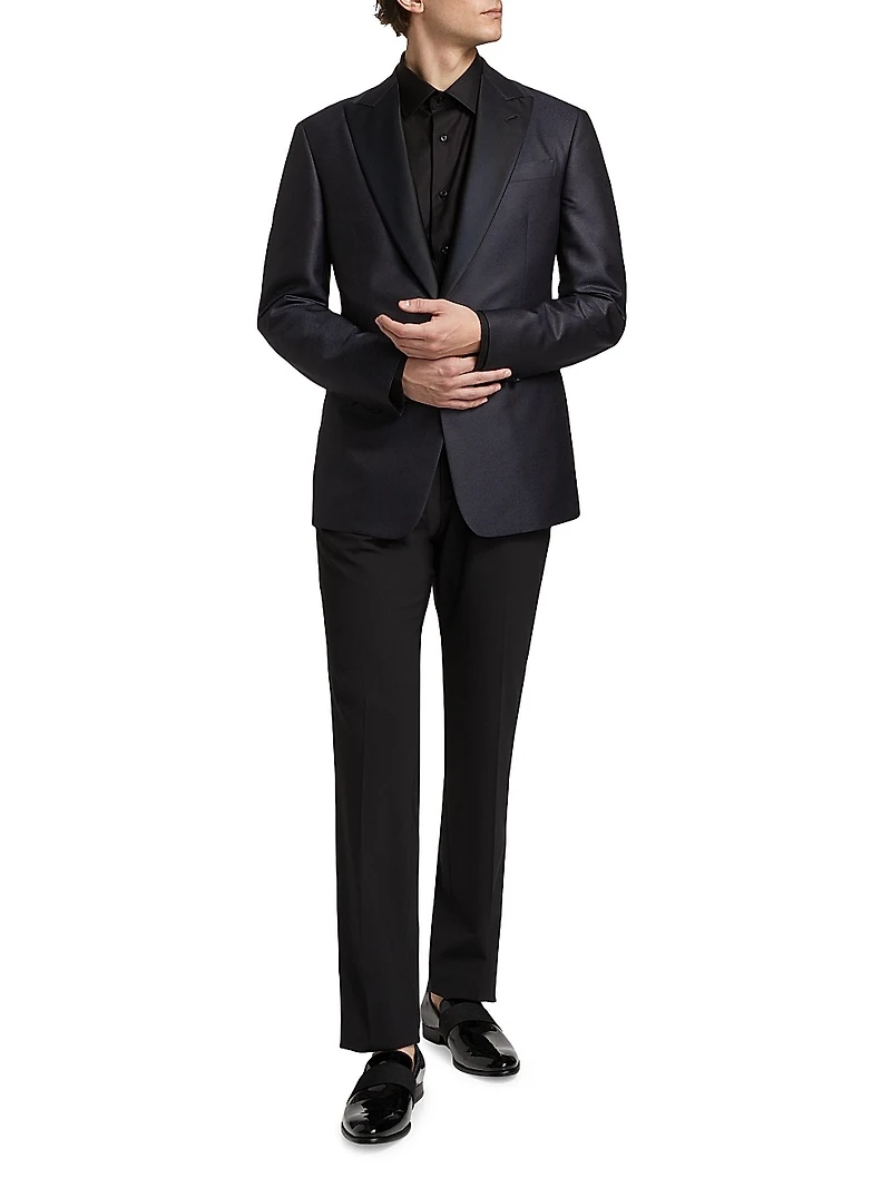 Wool-Blend One-Button Dinner Jacket