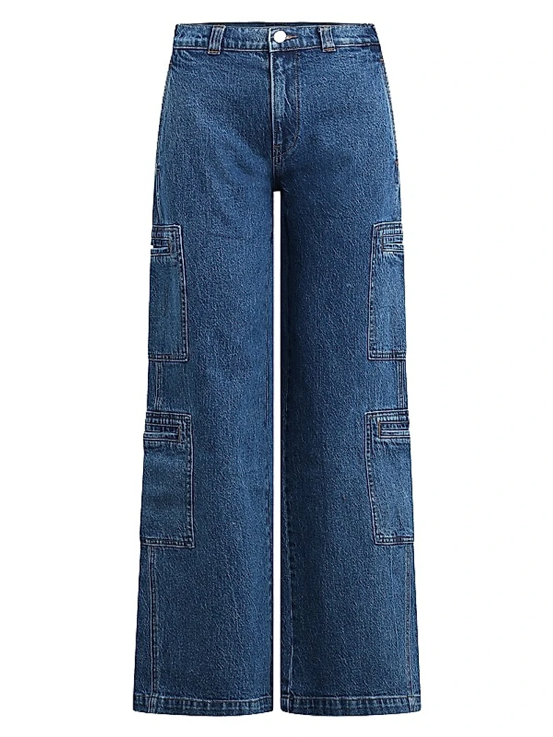 Wide-Leg Cargo Jeans