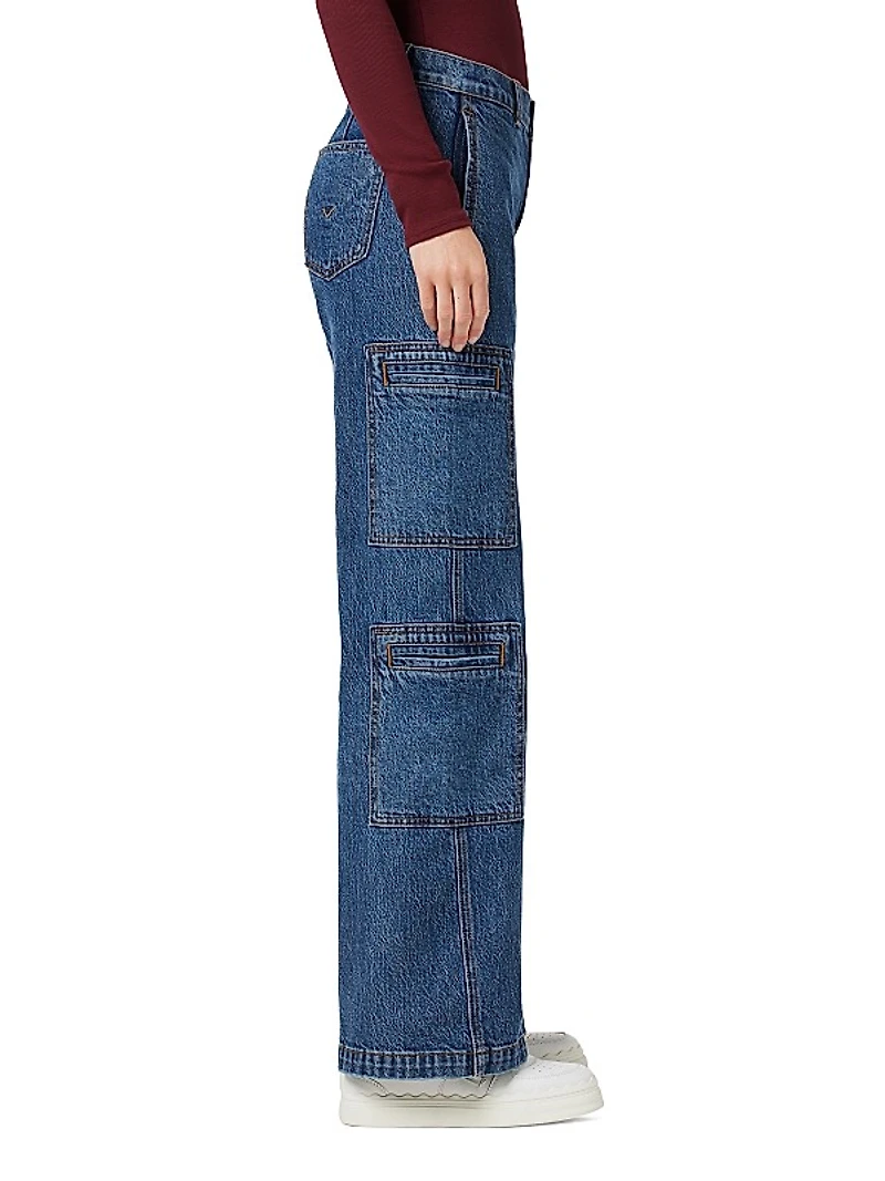 Wide-Leg Cargo Jeans