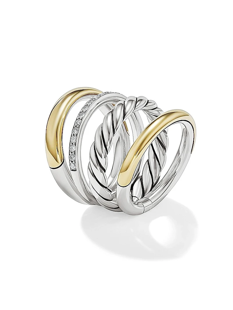 DY Mercer Multi Row Ring Sterling Silver