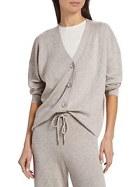 Double-Knit V-Neck Cardigan