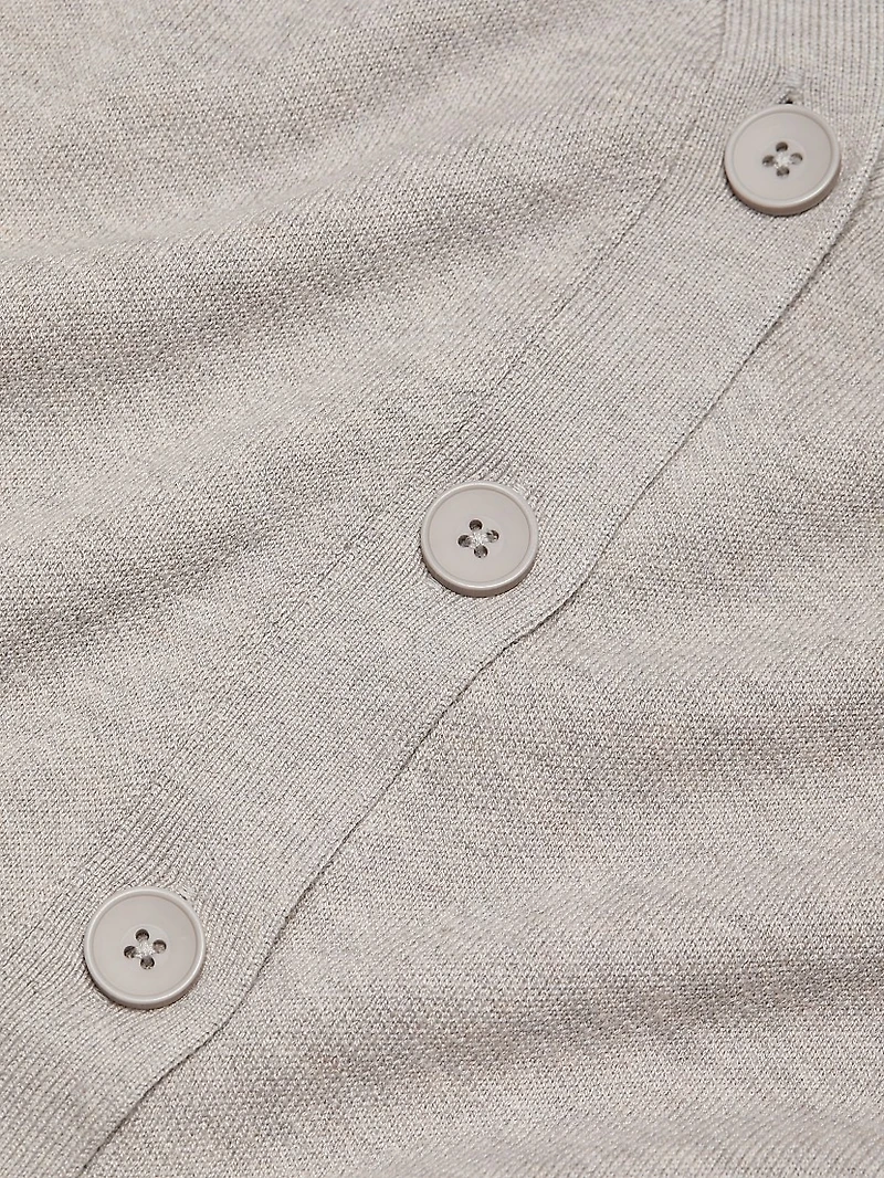 Double-Knit V-Neck Cardigan