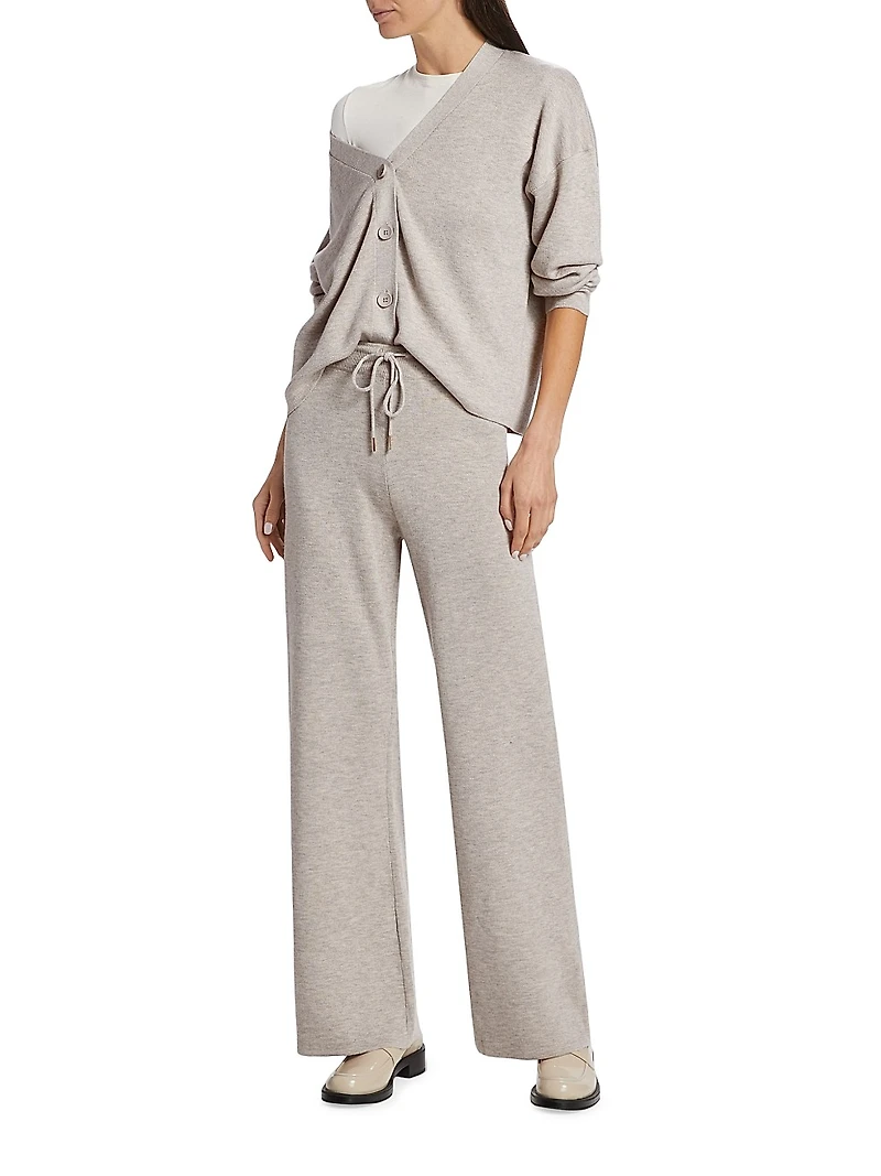 Double-Knit V-Neck Cardigan