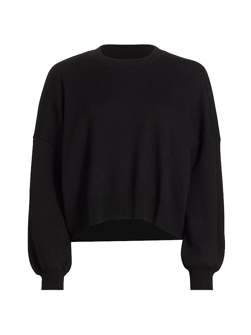 Double-Knit Crop Sweatshirt