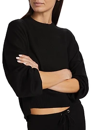 Double-Knit Crop Sweatshirt