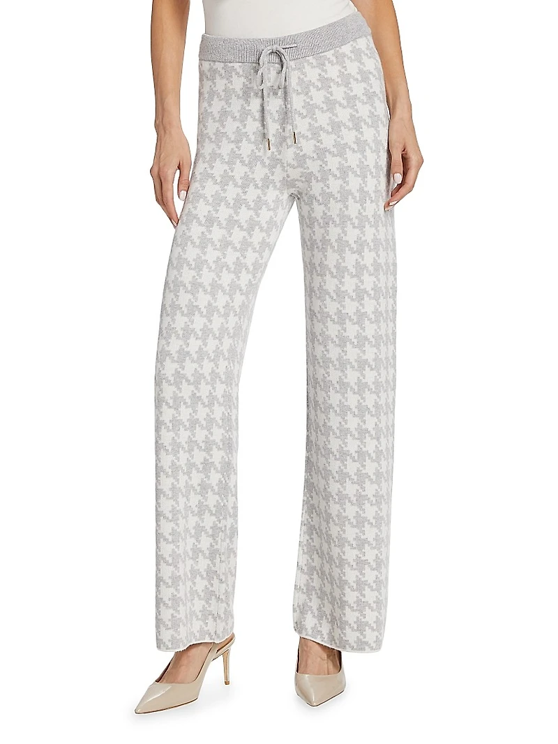 Houndstooth Drawstring Pants