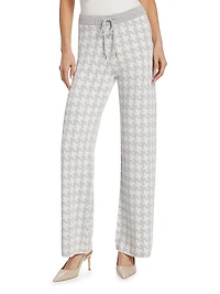 Houndstooth Drawstring Pants
