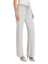 Houndstooth Drawstring Pants