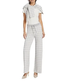 Houndstooth Drawstring Pants