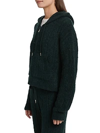 Cable-Knit Zip Hoodie
