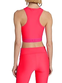 Logo-Detailed Jersey Crop Top