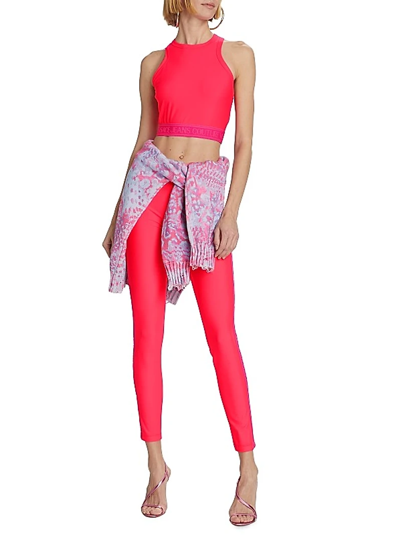 Logo-Detailed Jersey Crop Top