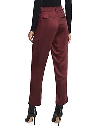 Mailika Satin Cargo Pants