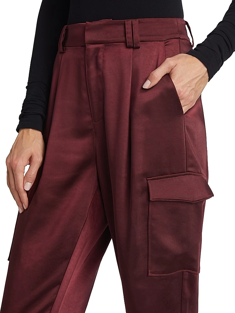 Mailika Satin Cargo Pants