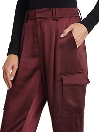 Mailika Satin Cargo Pants