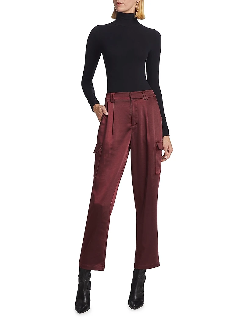 Mailika Satin Cargo Pants