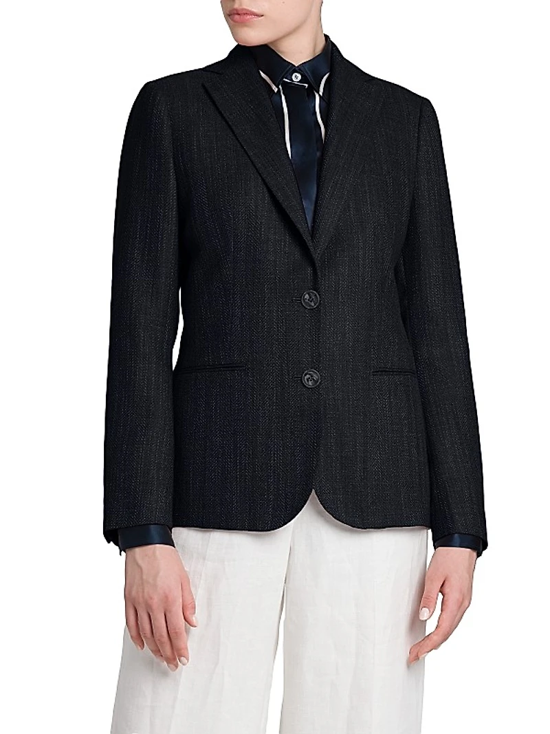 Wool Single-Breasted Blazer