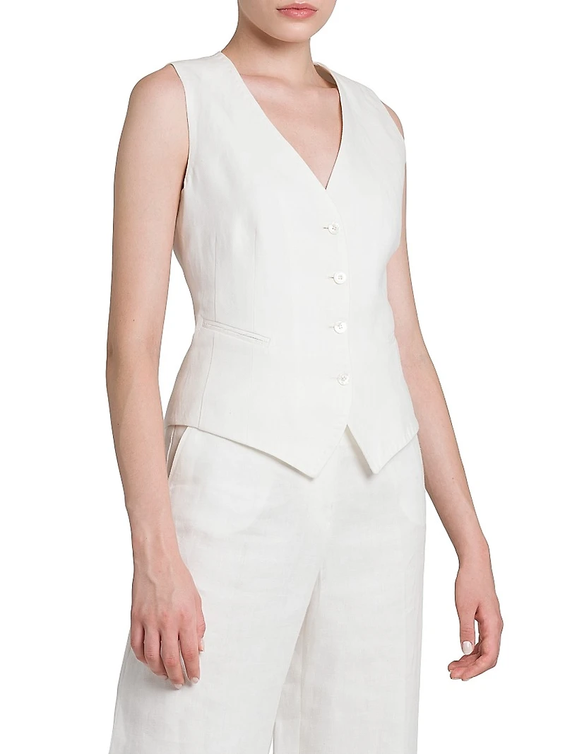 Tailored Button-Front Vest