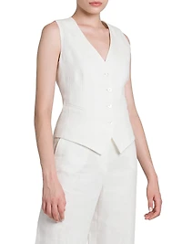 Tailored Button-Front Vest