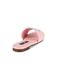 Girl's Logo Leather Slides