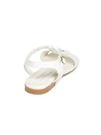 Little Girl's & Girl's Logo Leather Sandals