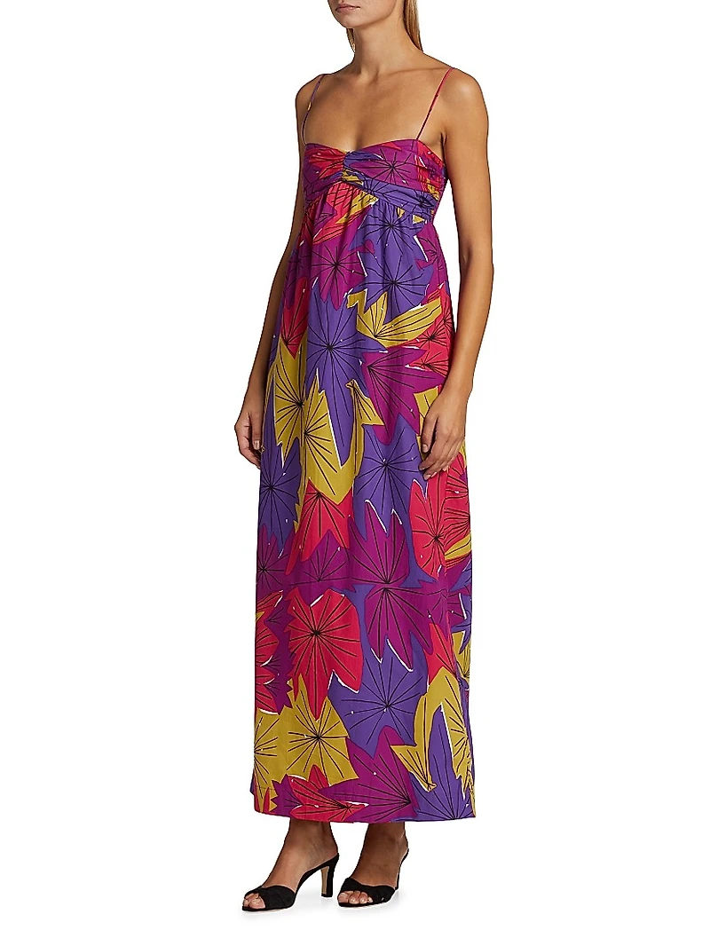 Floral Sweetheart Neck Maxi Dress