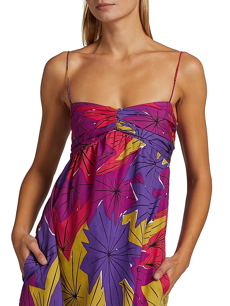 Floral Sweetheart Neck Maxi Dress