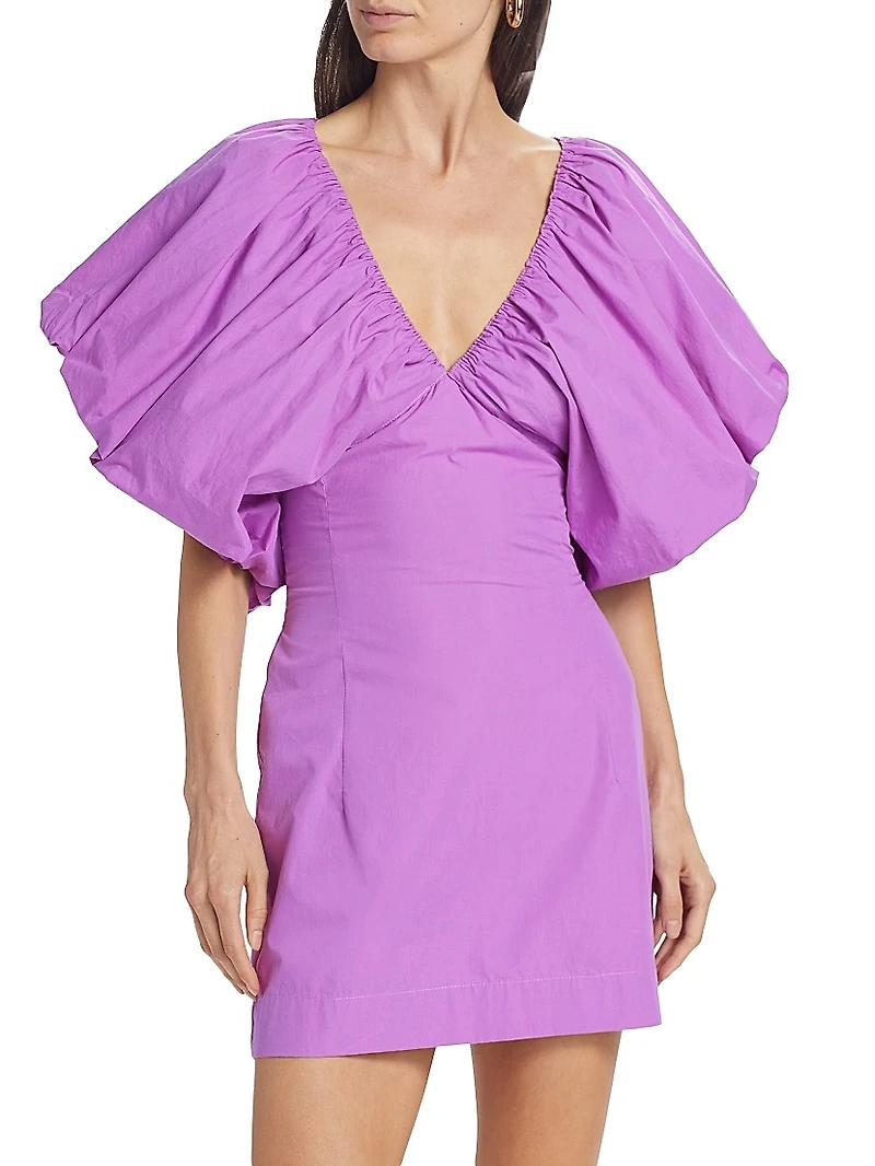 Puff-Sleeve Minidress