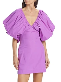 Puff-Sleeve Minidress