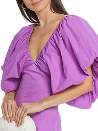 Puff-Sleeve Minidress