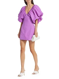 Puff-Sleeve Minidress