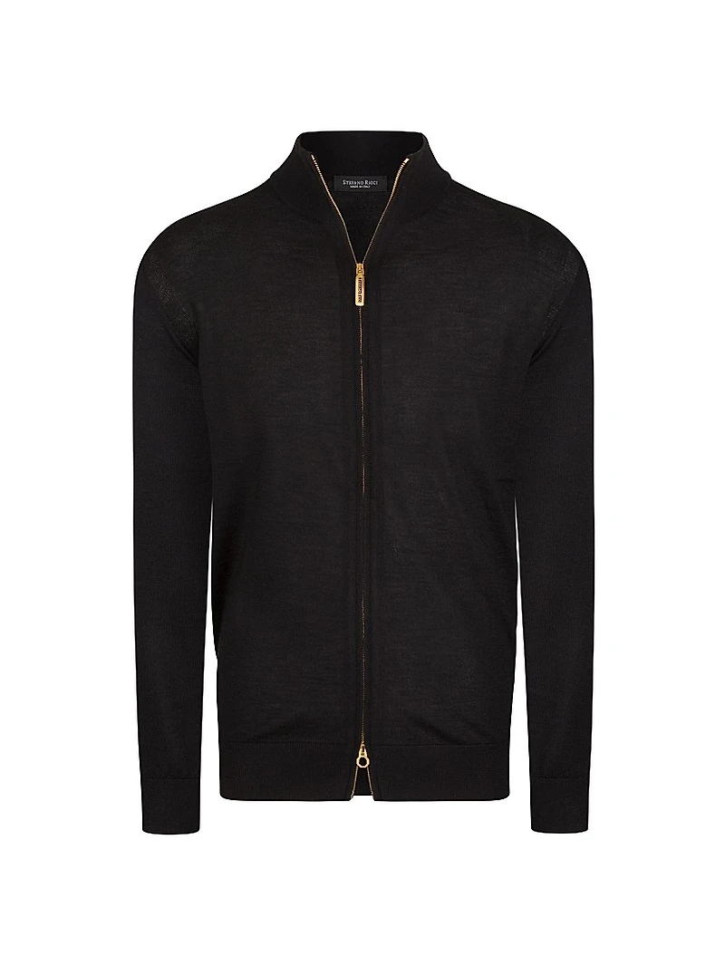 Cashmere And Silk Knit Blouson Sweater