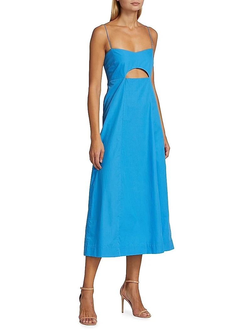 Half Moon Cotton Midi-Dress