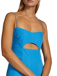 Half Moon Cotton Midi-Dress