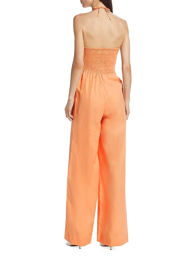 Sweetheart Linen Jumpsuit