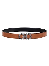 Gancini Cut-to-Size Reversible Leather Belt