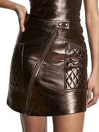 Elodie Upcycled Leather Skirt