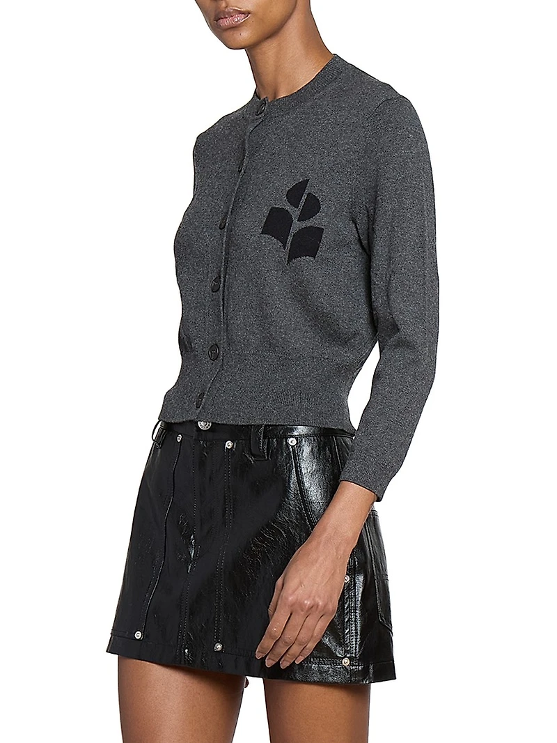 Newton Logo Cotton & Wool-Blend Cardigan