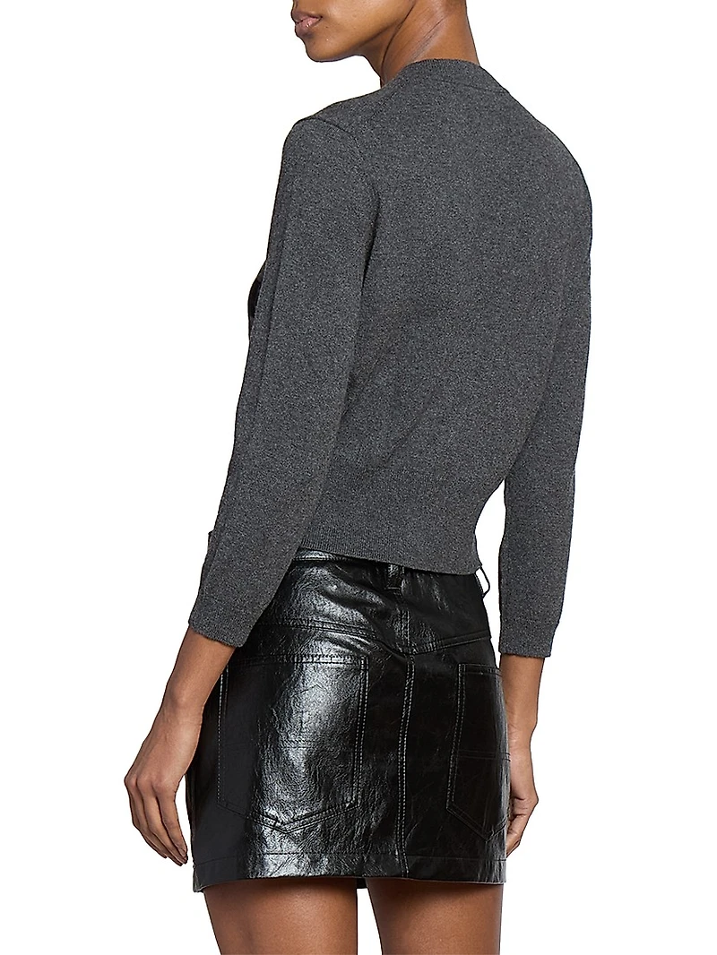 Newton Logo Cotton & Wool-Blend Cardigan