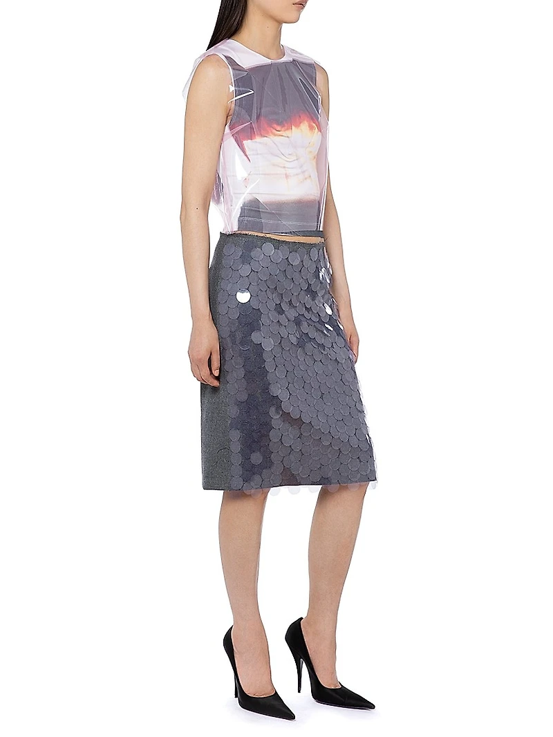 Delta Sequined Midi-Skirt
