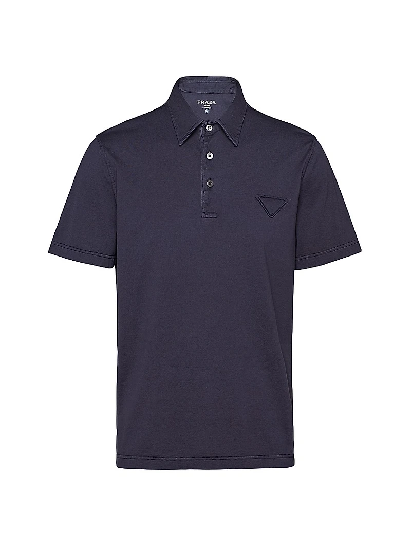 Short-Sleeved Cotton Polo Shirt