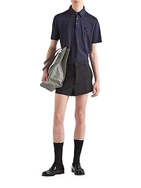 Short-Sleeved Cotton Polo Shirt